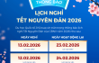 Thông Báo Lịch Nghỉ Tết Nguyên Đán Bính Ngọ 2026 Của JVGroup