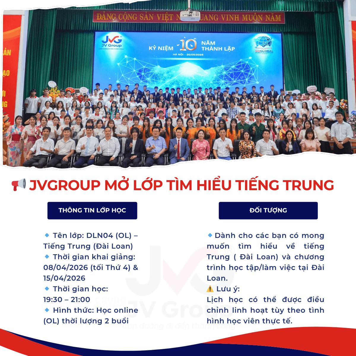 mở lớp học tiếng trung đài loan