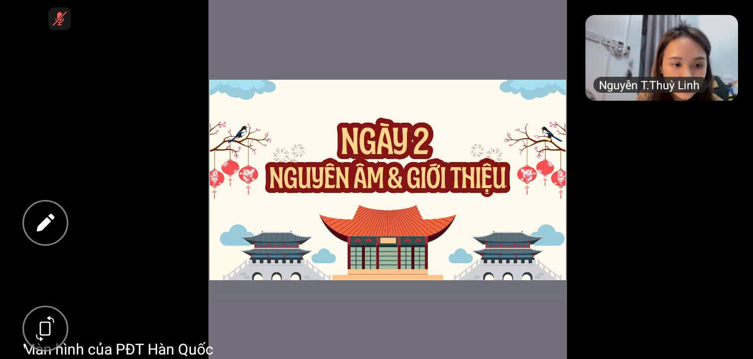 Lớp học thử tiếng Hàn đã triển khai